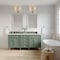 James Martin Vanities Brittany 72in Double Vanity, Smokey Celadon w/ 3 CM Eternal Jasmine Pearl Top 650-V72-SC-3EJP - alternate 4